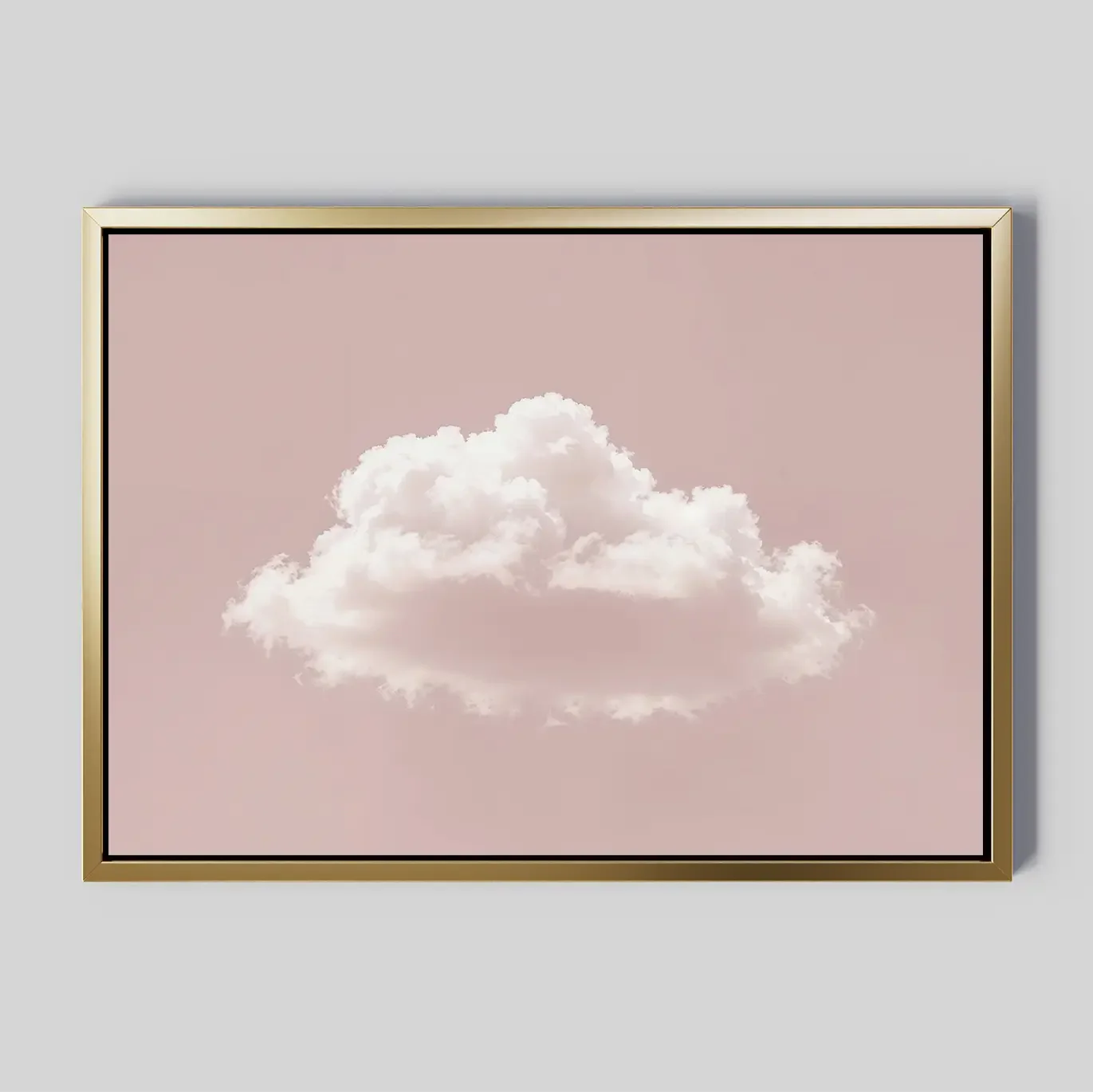 Whisper of Rose – blush pink cloud canvas wall art print by Aspire Prints
