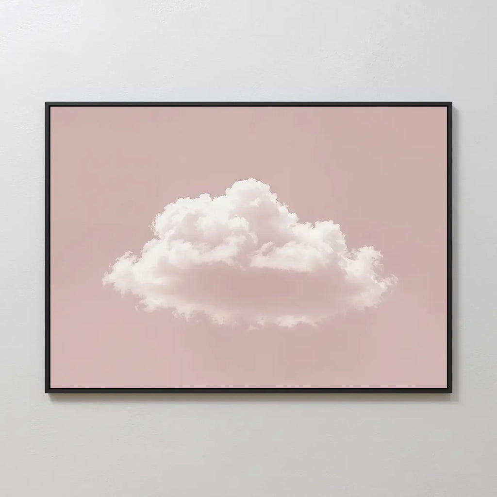 Whisper of Rose – blush pink cloud canvas wall art print by Aspire Prints