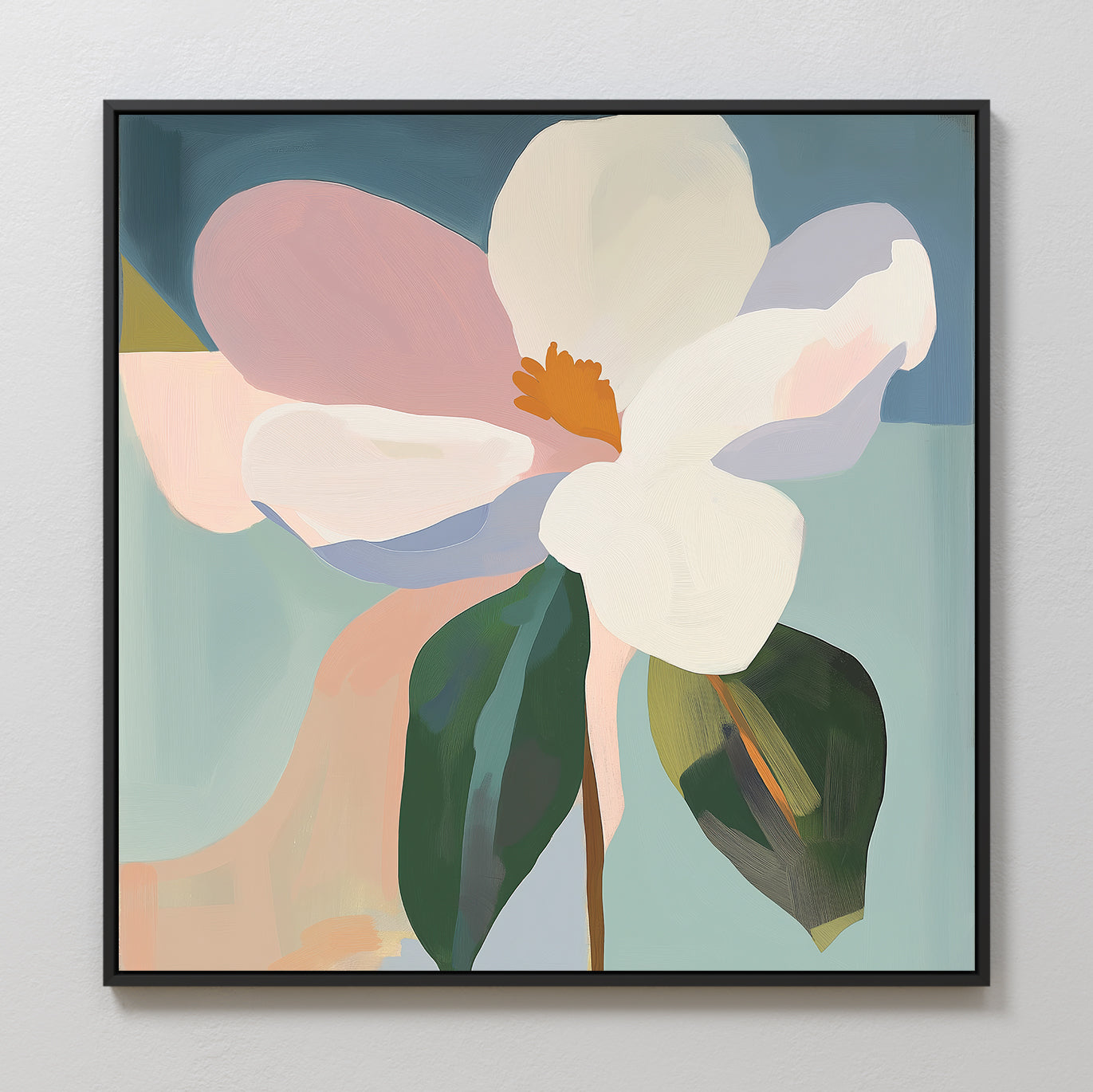 Petals in Full Voice – multicolour botanical canvas wall art print by Aspire Prints