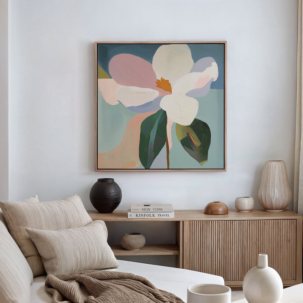 Petals in Full Voice – multicolour botanical canvas wall art print by Aspire Prints