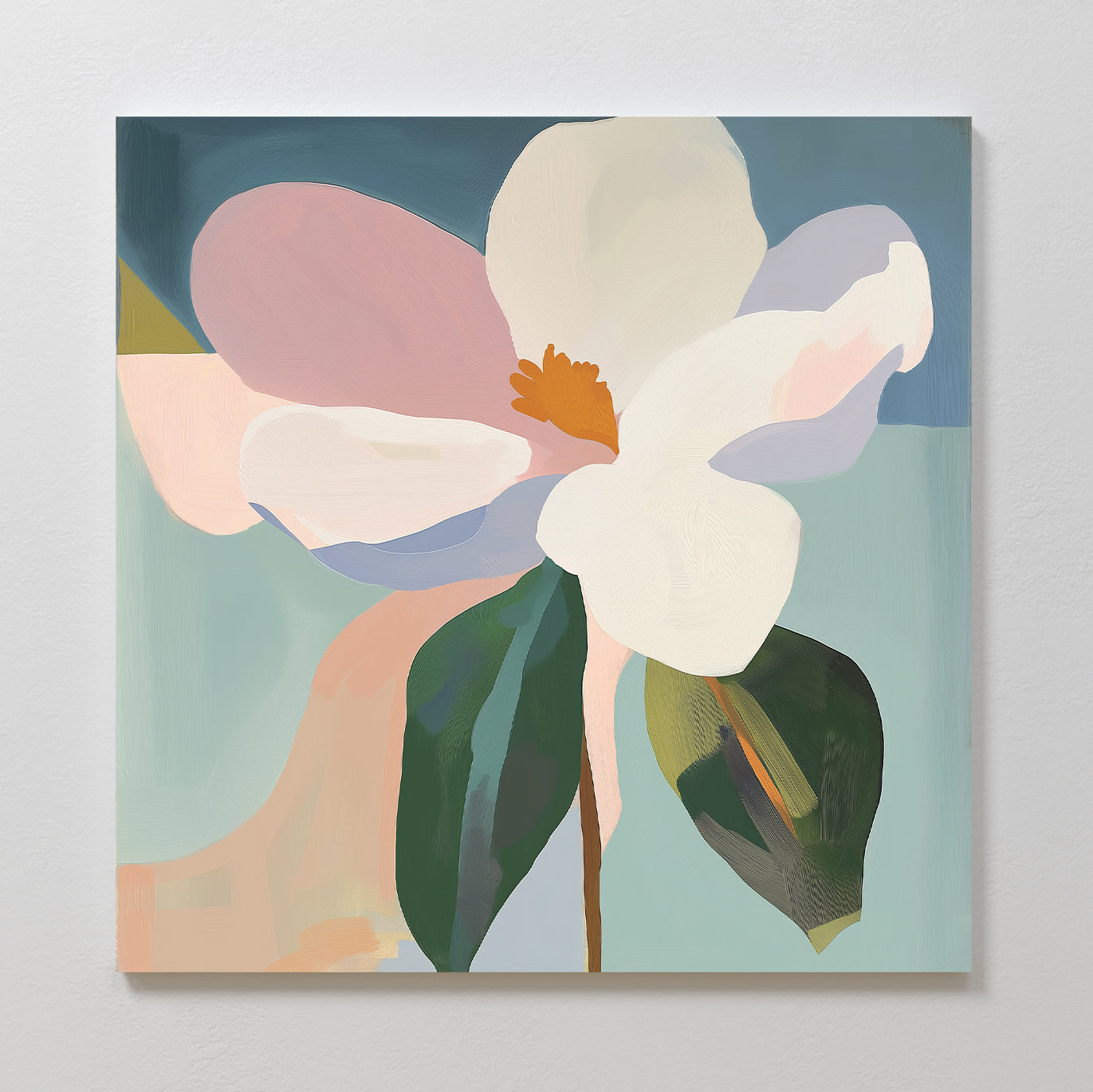 Petals in Full Voice – multicolour botanical canvas wall art print by Aspire Prints