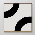 Arc of Silence – black and white abstract canvas wall art print by Aspire Prints
