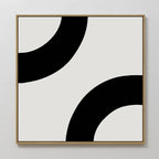 Arc of Silence – black and white abstract canvas wall art print by Aspire Prints