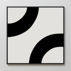 Arc of Silence – black and white abstract canvas wall art print by Aspire Prints
