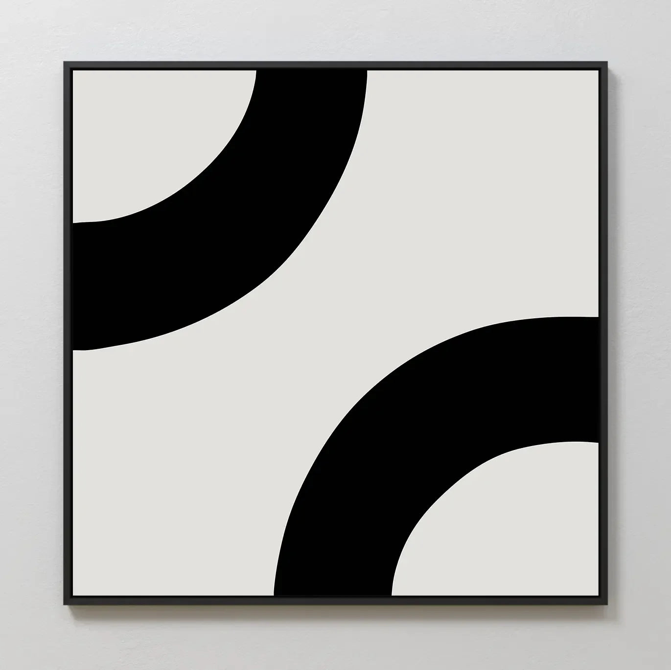 Arc of Silence – black and white abstract canvas wall art print by Aspire Prints