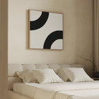 Arc of Silence – black and white abstract canvas wall art print by Aspire Prints