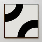 Arc of Silence – black and white abstract canvas wall art print by Aspire Prints