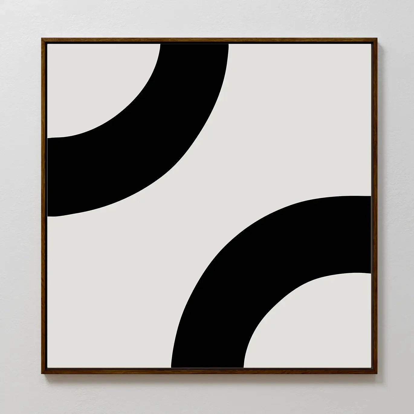 Arc of Silence – black and white abstract canvas wall art print by Aspire Prints