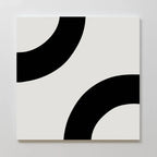 Arc of Silence – black and white abstract canvas wall art print by Aspire Prints