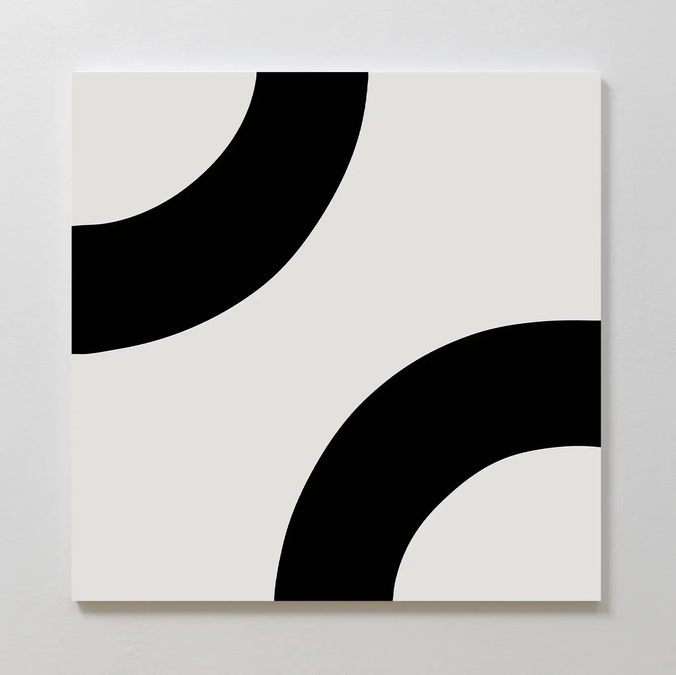 Arc of Silence – black and white abstract canvas wall art print by Aspire Prints