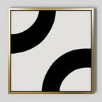 Arc of Silence – black and white abstract canvas wall art print by Aspire Prints