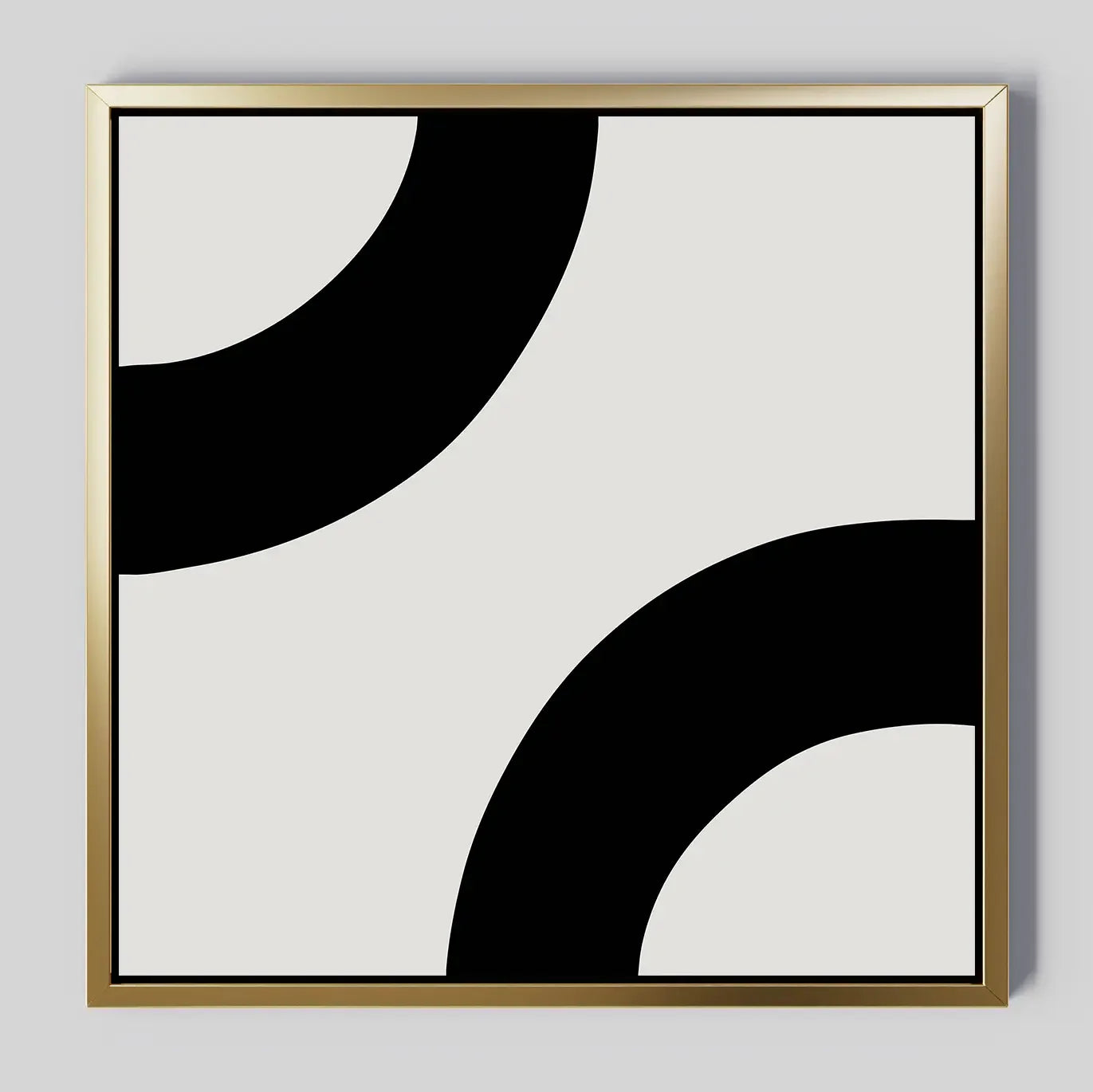 Arc of Silence – black and white abstract canvas wall art print by Aspire Prints