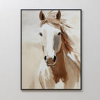 Untamed Mane – neutral-toned vintage canvas wall art print by Aspire Prints