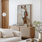 Untamed Mane – neutral-toned vintage canvas wall art print by Aspire Prints