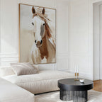 Untamed Mane – neutral-toned vintage canvas wall art print by Aspire Prints
