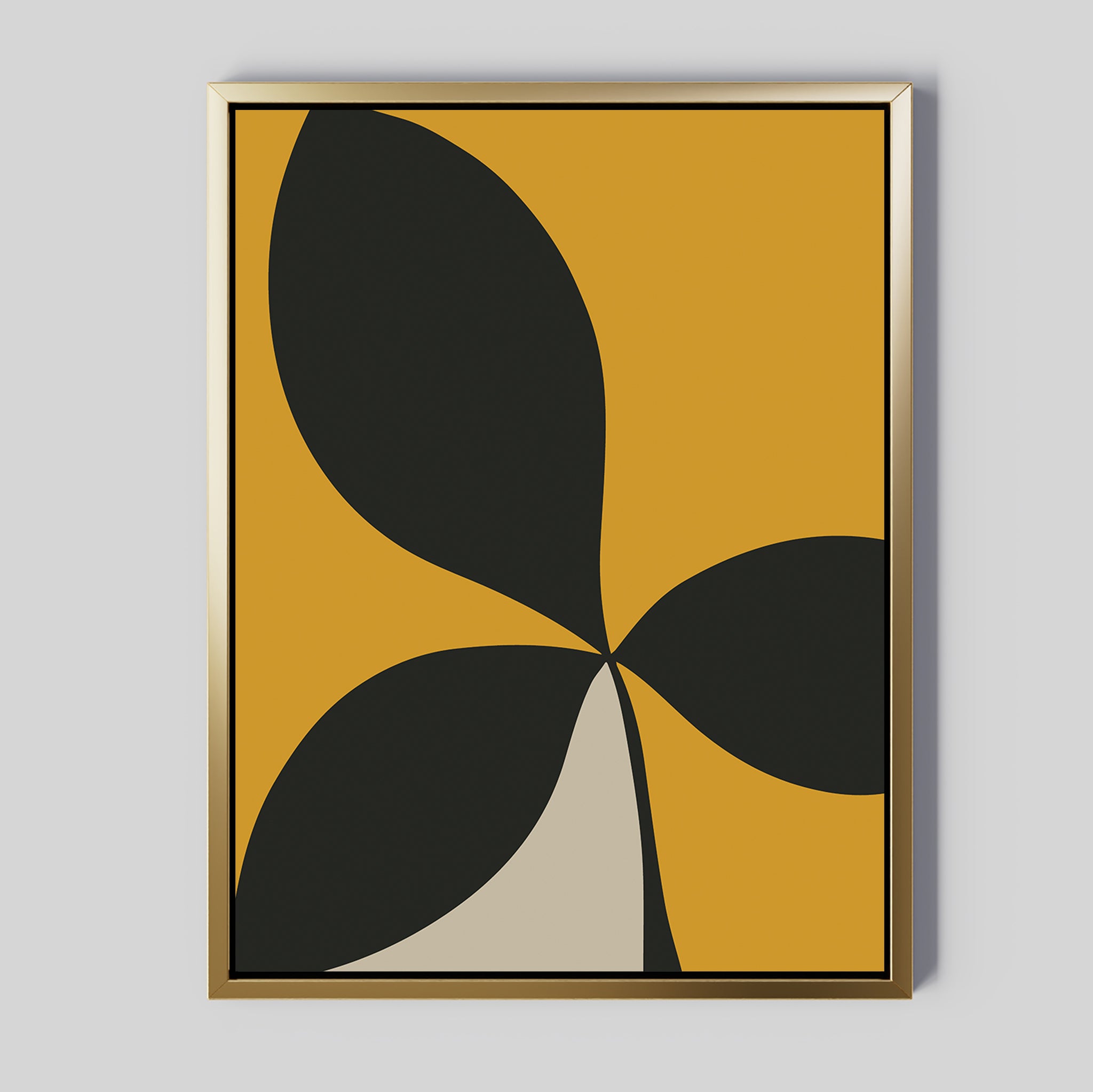 Sunlit Thorns – green botanical canvas wall art print by Aspire Prints