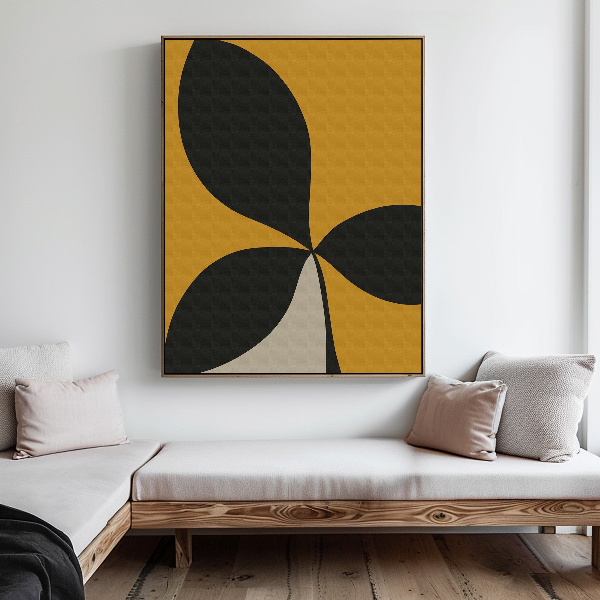 Sunlit Thorns – green botanical canvas wall art print by Aspire Prints