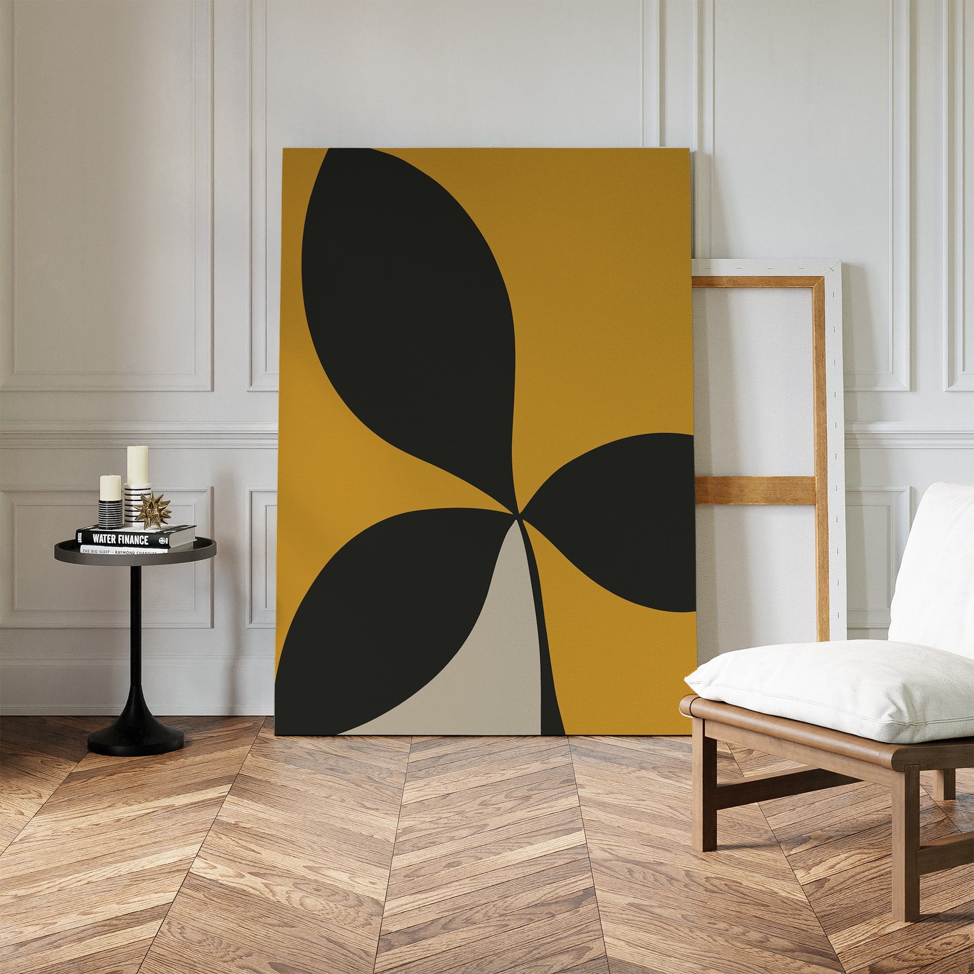 Sunlit Thorns – green botanical canvas wall art print by Aspire Prints