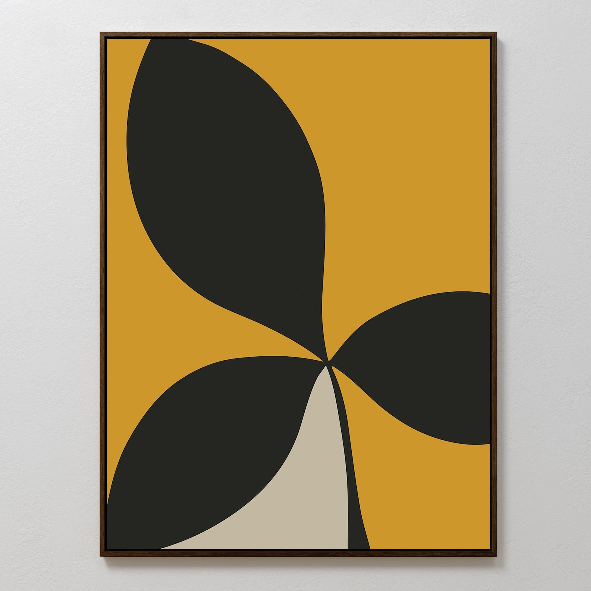 Sunlit Thorns – green botanical canvas wall art print by Aspire Prints