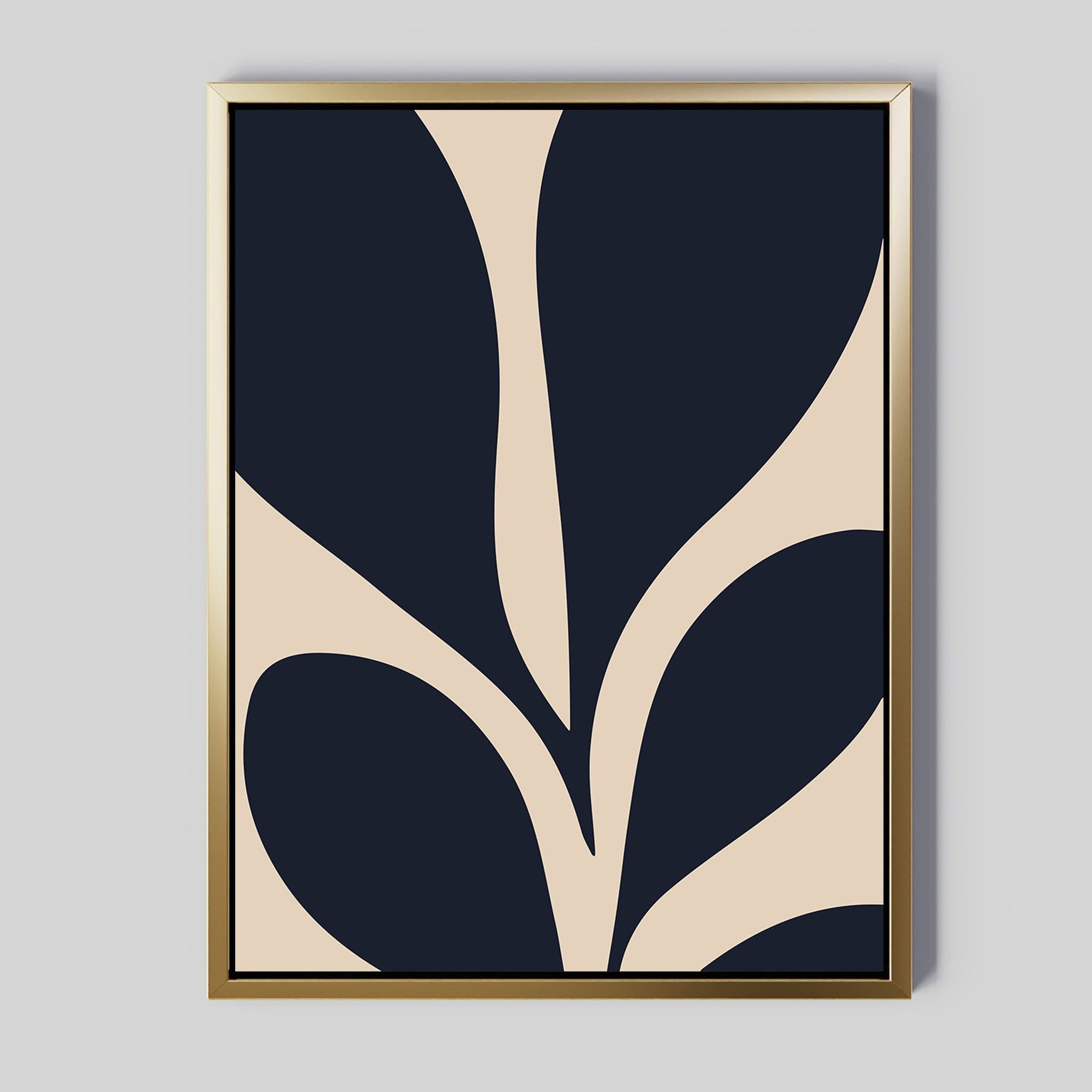 Inkbloom Whisper – blue botanical canvas wall art print by Aspire Prints