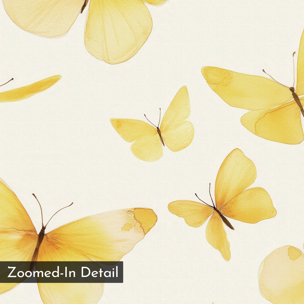 Whispers of Saffron Wings – neutral-toned wildlife canvas wall art print by Aspire Prints
