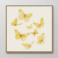 Whispers of Saffron Wings – neutral-toned wildlife canvas wall art print by Aspire Prints