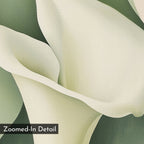 Whispering Lilies in Bloom Canvas Print – green botanical canvas wall art print by Aspire Prints