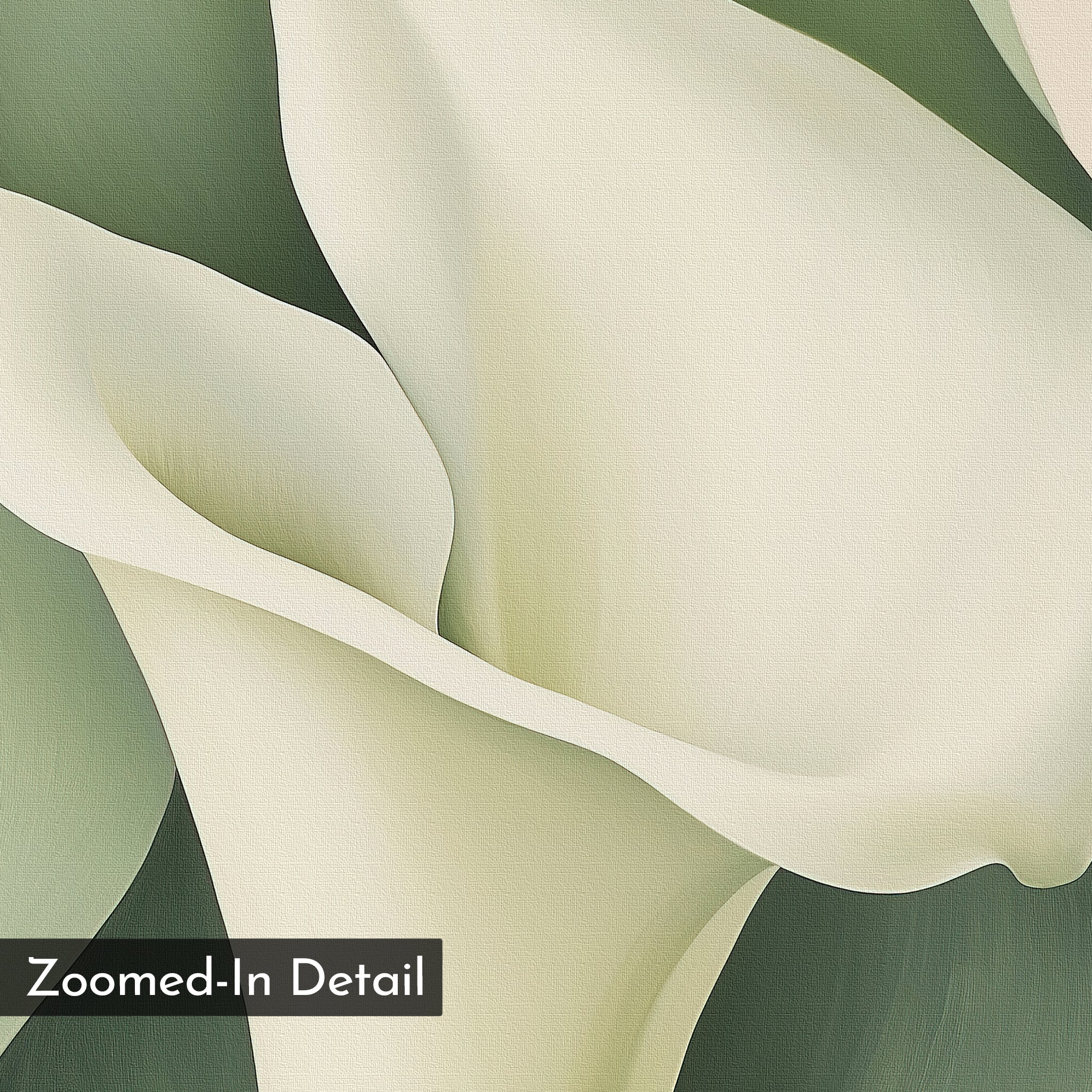 Whispering Lilies in Bloom Canvas Print – green botanical canvas wall art print by Aspire Prints