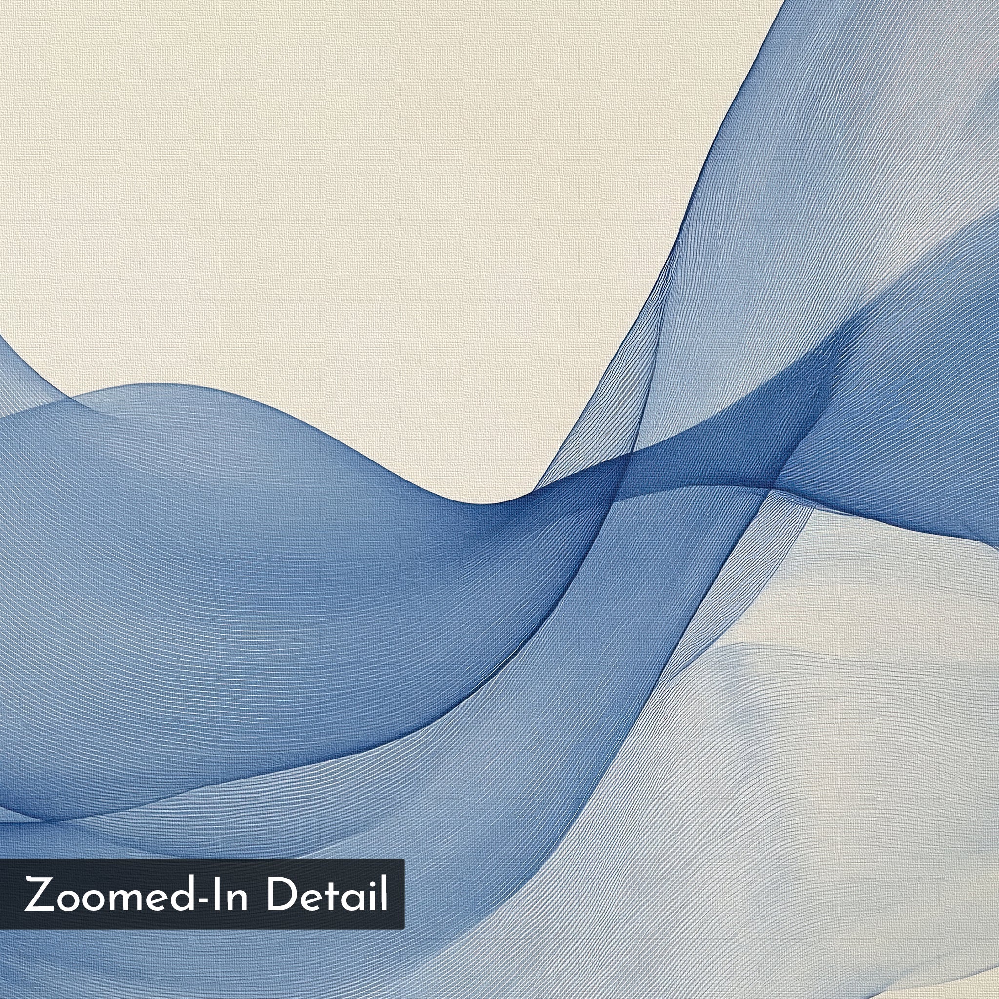 Whispering Tide – blue abstract canvas wall art print by Aspire Prints