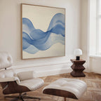 Whispering Tide – blue abstract canvas wall art print by Aspire Prints