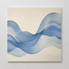 Whispering Tide – blue abstract canvas wall art print by Aspire Prints