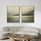 Whispers of the Tide – Set of 2 Canvas Prints set of 2 – green coastal canvas wall art by Aspire Prints