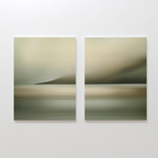 Whispers of the Tide – Set of 2 Canvas Prints set of 2 – green coastal canvas wall art by Aspire Prints