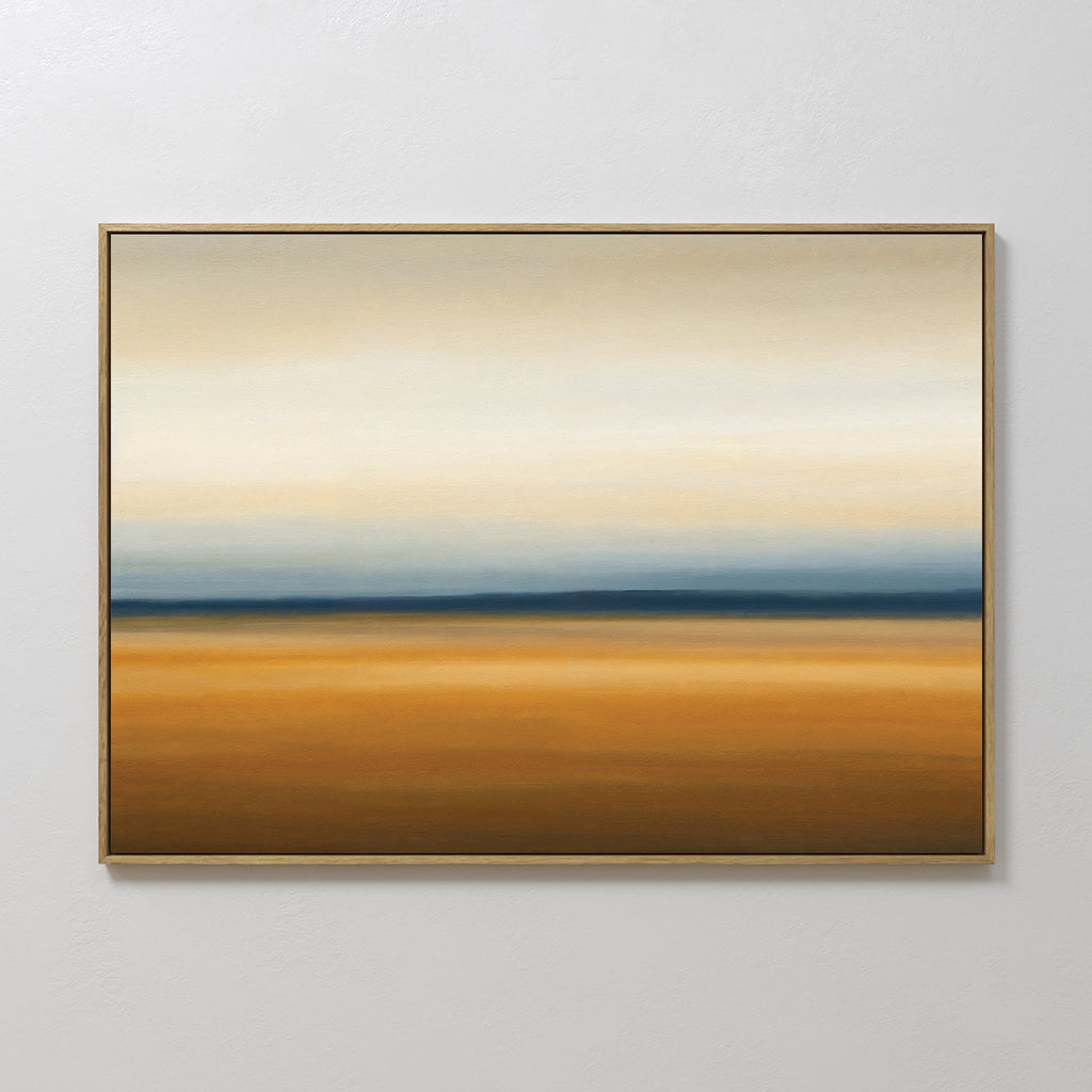 Caramel Horizon Whisper – multicolour desert canvas wall art print by Aspire Prints
