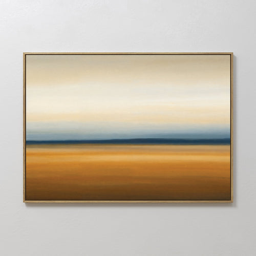Caramel Horizon Whisper – multicolour desert canvas wall art print by Aspire Prints
