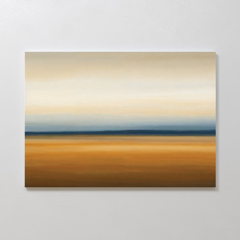 Caramel Horizon Whisper – multicolour desert canvas wall art print by Aspire Prints