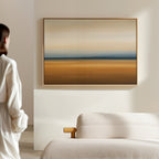 Caramel Horizon Whisper – multicolour desert canvas wall art print by Aspire Prints