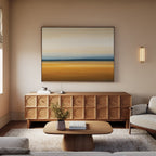 Caramel Horizon Whisper – multicolour desert canvas wall art print by Aspire Prints