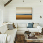 Caramel Horizon Whisper – multicolour desert canvas wall art print by Aspire Prints