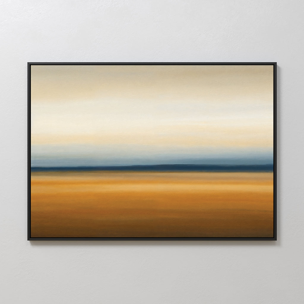 Caramel Horizon Whisper – multicolour desert canvas wall art print by Aspire Prints