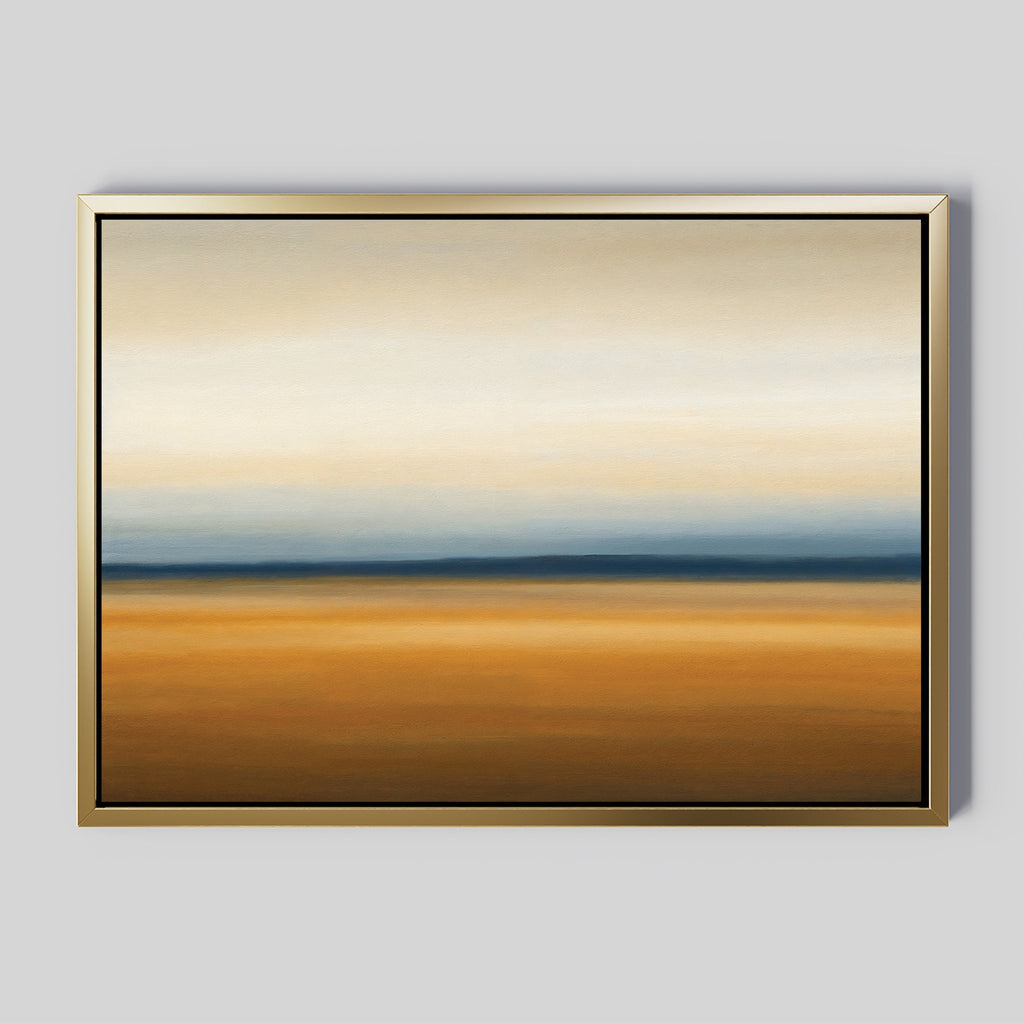 Caramel Horizon Whisper – multicolour desert canvas wall art print by Aspire Prints