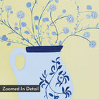 Whispers in Cerulean – neutral-toned botanical canvas wall art print by Aspire Prints