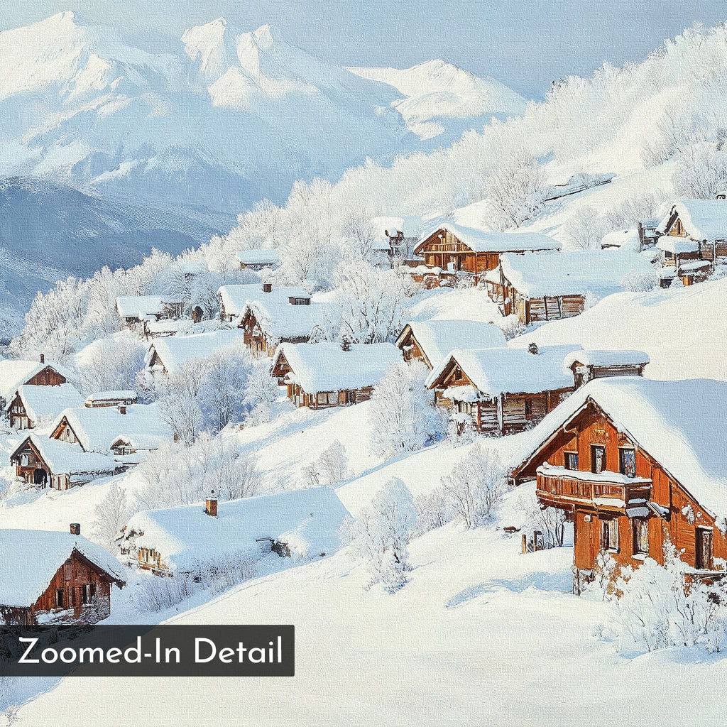 Whispers of the Alpine Hush – blue vintage canvas wall art print by Aspire Prints