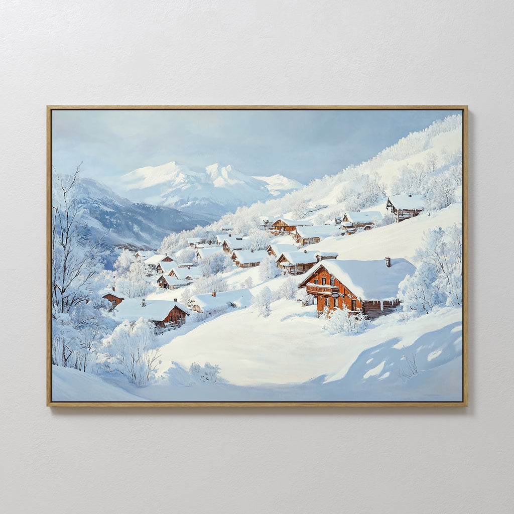 Whispers of the Alpine Hush – blue vintage canvas wall art print by Aspire Prints