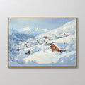 Whispers of the Alpine Hush – blue vintage canvas wall art print by Aspire Prints