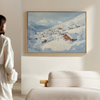 Whispers of the Alpine Hush – blue vintage canvas wall art print by Aspire Prints