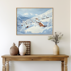 Whispers of the Alpine Hush – blue vintage canvas wall art print by Aspire Prints