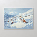 Whispers of the Alpine Hush – blue vintage canvas wall art print by Aspire Prints