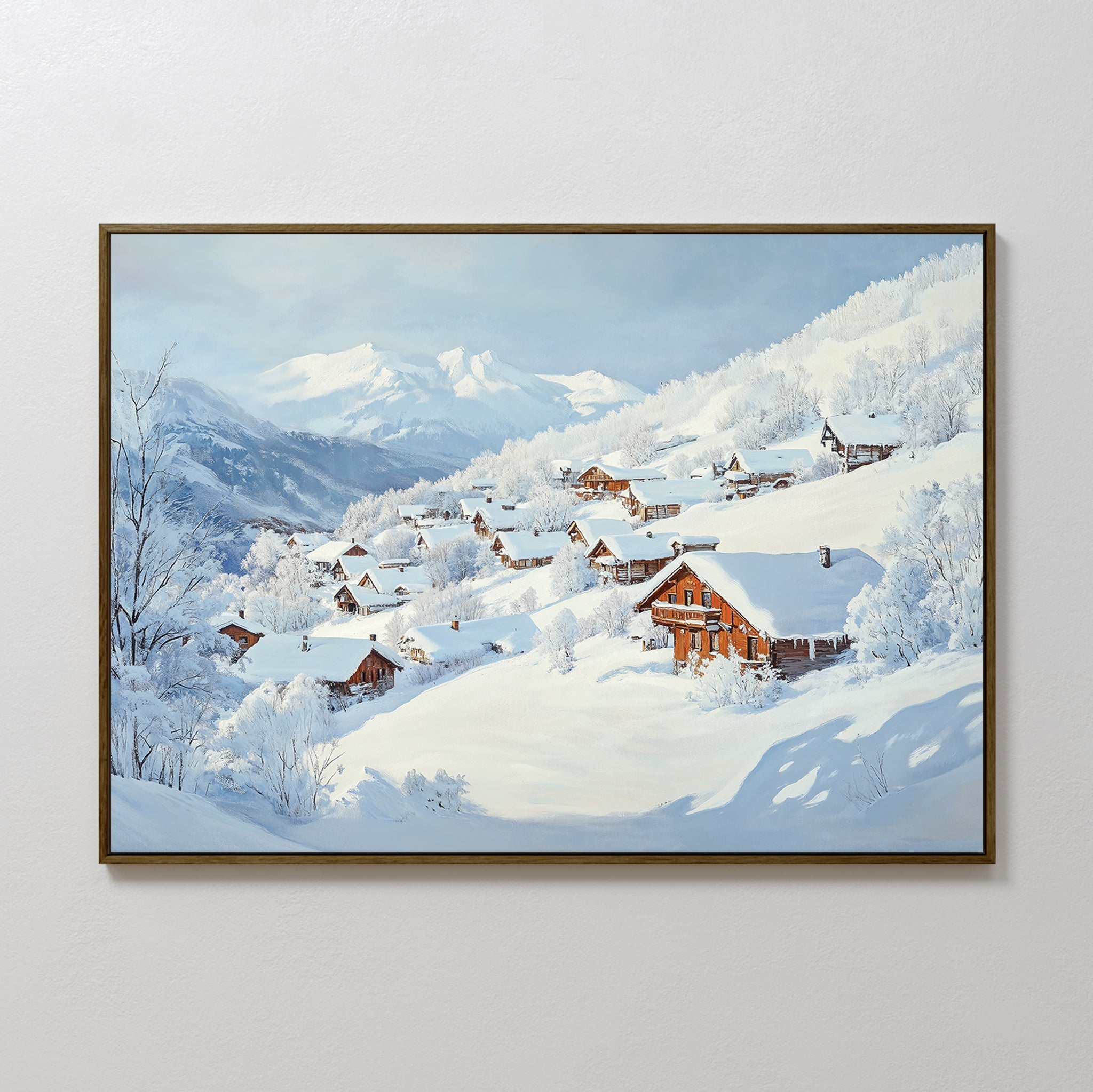 Whispers of the Alpine Hush – blue vintage canvas wall art print by Aspire Prints