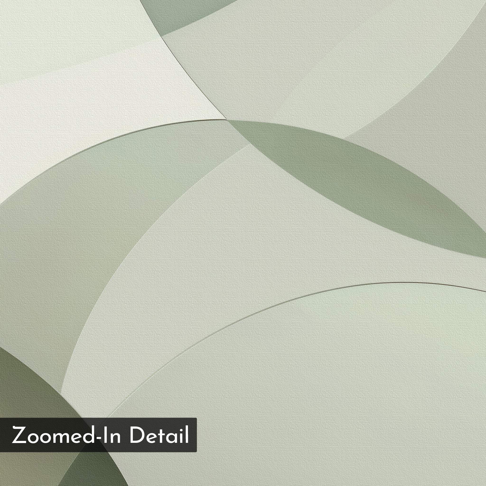 Whispers in the Round – green abstract canvas wall art print by Aspire Prints